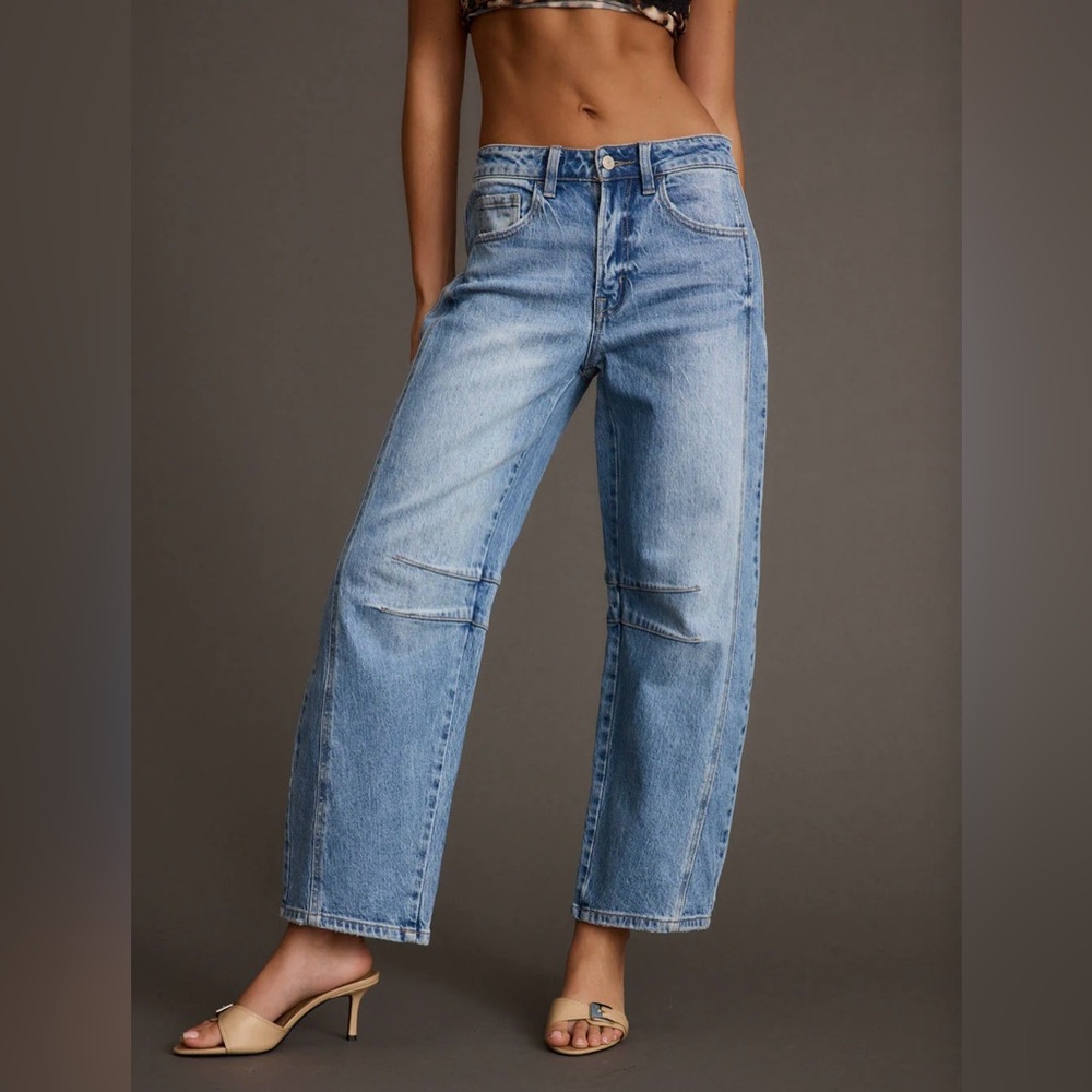 12th Tribe Light Blue Wide Leg Jeans